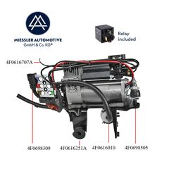 Audi A6 C6 4F κομπρεσέρ αερανάρτησης 4F0616005F-thumb-1