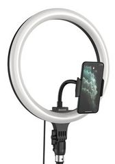 BASEUS φωτιστικό δαχτυλίδι LED CRZB12-B01, 12", χωρίς τρίποδα, μαύρο