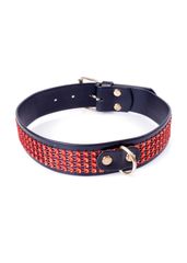 Collar with crystals 3 cm Red Line-thumb-3
