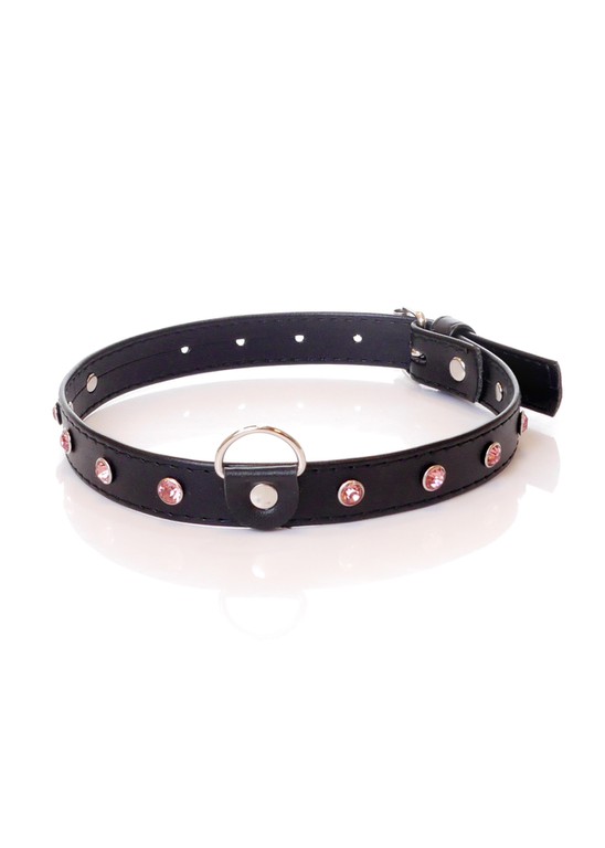 Collar - 2 cm pink crystal