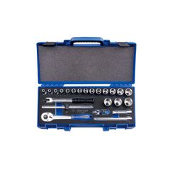 3523MRV10 Κασετίνα Καρυδάκια 3/8'' 17τμχ (6-24mm) + 6 Εξαρτήματα - 3/8" - KING ΤΩΝΥ (#3523MRV10)
