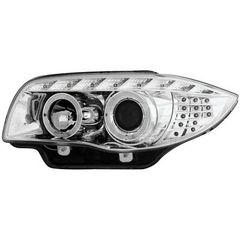 ΦΑΝΑΡΙΑ ΕΜΠΡΟΣ BMW E81 E82 E87 E88 chrome LED Angel eyes-thumb-1