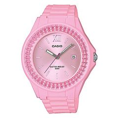 Ρολόι γυναικείο Casio Standard LX-500H-4E2VEF με Rubber και ροζ χρυσό μεταλλικό καντράν