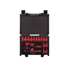 25VE01MRV Κασετίνα Καρυδάκια 1/4'' 18τμχ 1000V - 1/4" - KING ΤΩΝΥ (#25VE01MRV)