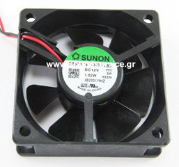 ΑΝΕΜΙΣΤΗΡΑΣ 12V DC 60x60x20mm 2-C 0.14A 1.62W 39m3/h 34dBA ΡΟΥΛΕΜΑΝ SUNON