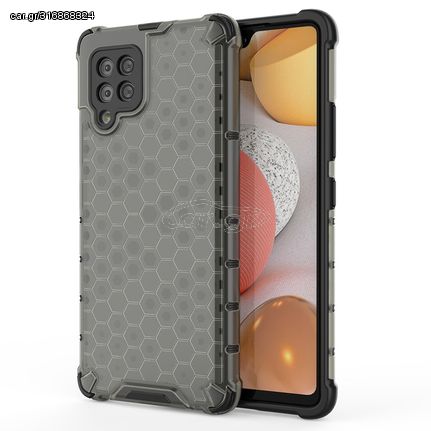 Honeycomb Case armor cover with TPU Bumper for Samsung Galaxy A42 5G black