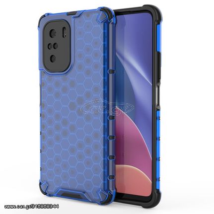 Honeycomb Case armor cover with TPU Bumper for Xiaomi Redmi K40 Pro+ / K40 Pro / K40 / Poco F3 blue