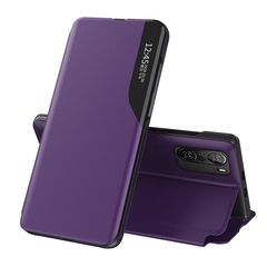Eco Leather View Case elegant bookcase type case with kickstand for Xiaomi Redmi K40 Pro+ / K40 Pro / K40 / Poco F3 purple