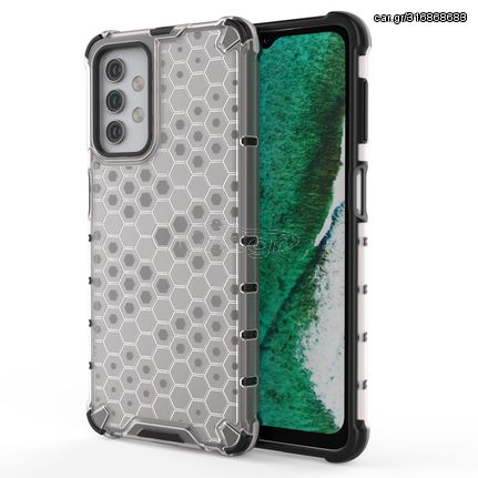 Honeycomb Case armor cover with TPU Bumper for Samsung Galaxy A32 5G transparent