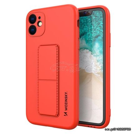 Wozinsky Kickstand Case Silicone Stand Cover for Samsung Galaxy A11 / M11 red