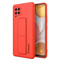 Wozinsky Kickstand Case Silicone Stand Cover for Samsung Galaxy A42 5G Red