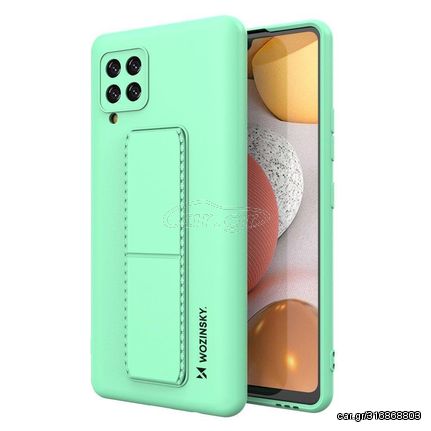 Wozinsky Kickstand Case Silicone Stand Cover for Samsung Galaxy A42 5G Mint