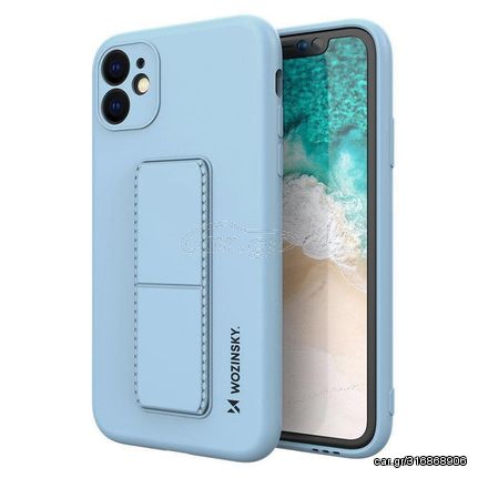 Wozinsky Kickstand Case Silicone Stand Cover for Xiaomi Redmi 10X 4G / Xiaomi Redmi Note 9 Light Blue