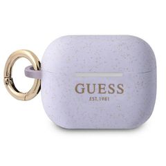 Guess GUAPSGGEU AirPods Pro cover purple/purple Silicone Glitter