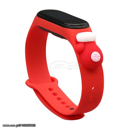 Strap Xmas Wristband for Xiaomi Mi Band 4 / Mi Band 3 Christmas Silicone Strap Bracelet Red (Glove)