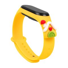 Strap Xmas Wristband for Xiaomi Mi Band 6 / Mi Band 5 Christmas Silicone Strap Bracelet Yellow (house)