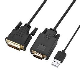POWERTECH καλώδιο DVI 24+1 σε VGA, Active Gold - 1080P/60HZ RTD2166, 2m , CAB-DVI009