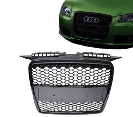 Μάσκα Για Audi A3 8P 05-08 RS3 Look Κυψελωτή Μαύρο Ματ 1 Τεμάχιο