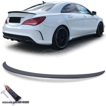 Αεροτομή πορτ-μπαγκάζ πίσω σπόιλερ σπορ sport  Trunk lid spoiler  μαύρο γυαλιστερό για  Mercedes CLA C117 από 13