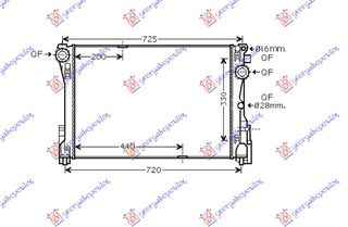 Ψυγείο 1,6-1,8-2,0-2,1-3,5 (64x44x3,2) AYT. ΣΩΛ.16mm / MERCEDES E CLASS (W207) COUPE/CABRIO 09-13 / 0995006203 - 1 Τεμ