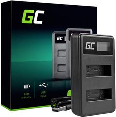 Φορτιστής Green Cell Ahbbp 401 Battery Charger for GoPrO Hero 4 AHDBT 401 Battery Hero4/Music/Surf Edition Camera 2.5 W 4.2 V 0.6 A Black Black/silver)