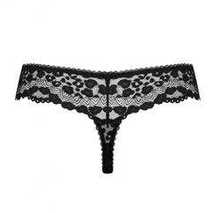Obsessive Giully Velvety Leopard Thong-thumb-1
