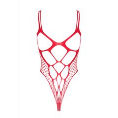 Plus Size Obsessive Extravagant Crotchless Teddy Red-thumb-2