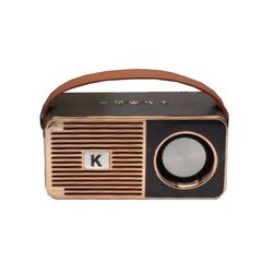 K25 ΦΟΡΗΤΟ ΔΑΔΙΟΦΩΝΟ ΕΠΑΝΑΦΟΡΤΙΖΟΜΕΝΟ CLASSICAL MINI PORTABLE RADIO WIRELESS SPEAKER BLACK ROSE/GOLD