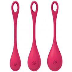 Satisfyer Yoni Power 1 Kegel Balls RED 3-PIECE SET