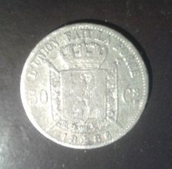 50 centimes  1886 , BELGIUM 