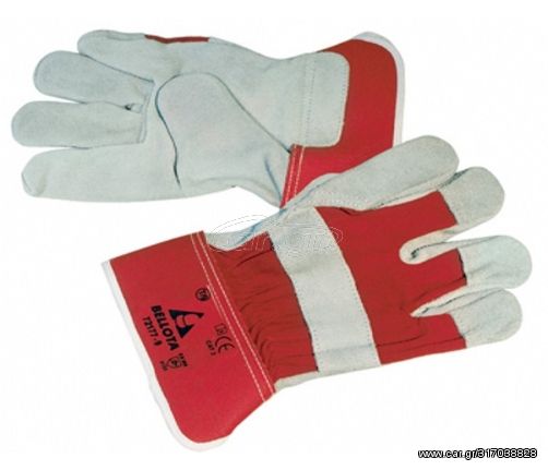 Γάντια εργασίας δερματοπάνινα BELLOTA XL (N.10)