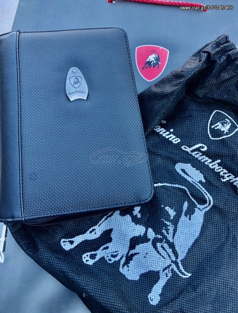 Lamborghini Diary leather-microfibre zip