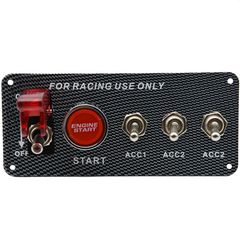 Πάνελ με 4 διακόπτες και κουμπί Start Push Button μαζί με ρελέ για αυτοκίνητα, Τρακτέρ Θαλάσσιων σκαφών - 2655
