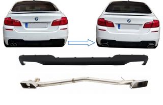 ΠΙΣΩ ΣΠΟΙΛΕΡ BMW 5 Series F10 (2011-2017) M-Technik 550i Design with Exhaust System
