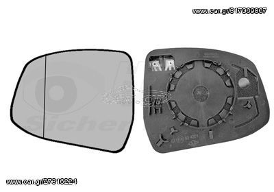 ΚΡΥΣΤΑΛΛΟ ΚΑΘΡΕΦΤΗ ΘΕΡΜΑΙΝ. (ASPHERICAL GLASS) ΑΡ για FORD FOCUS '11-'18