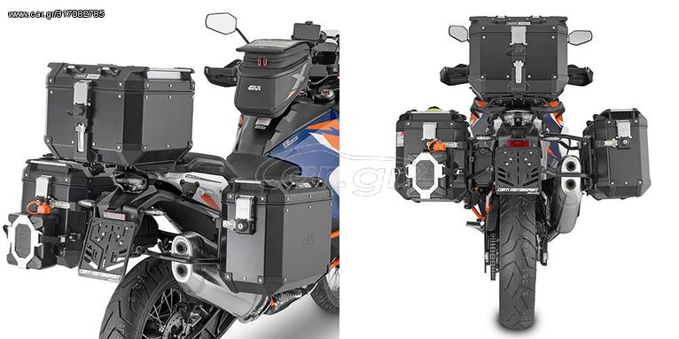 ΒΑΣΕΙΣ ΠΛΑΪΝΩΝ ΒΑΛΙΤΣΩΝ MONOKEY® CAM-SIDE TREKKER OUTBACK ΣΥΜΒΑΤΕΣ ΜΕ KTM 1290 SUPER ADV R/S '21-'24  PLO7713CAM | GIVI