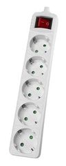 POWERTECH rewirable πολύπριζο PT-886, 5x schuko, 16A, λευκό