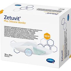Zetuvit® Plus Silicone Border Επιθέματα κατακλίσεων 10x10cm 10 τμχ