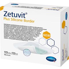 Zetuvit® Plus Silicone Border Επιθέματα κατακλίσεων 17.5x17.5cm 10 τμχ
