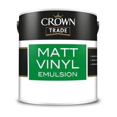 Πλαστικό Χρώμα Λευκό Ματ Trade Matt Vinyl Emulsion 2,5L Crown