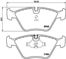 Σετ τακάκια, δισκόφρενα BREMBO P06012