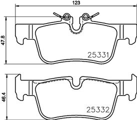 Σετ τακάκια, δισκόφρενα BREMBO P06094