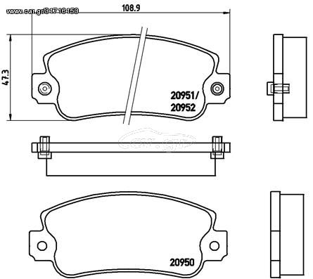 Σετ τακάκια, δισκόφρενα BREMBO P23013