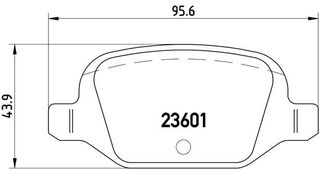 Σετ τακάκια, δισκόφρενα BREMBO P23064