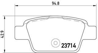 Σετ τακάκια, δισκόφρενα BREMBO P23080