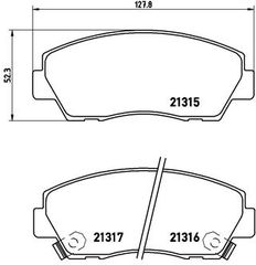 Σετ τακάκια, δισκόφρενα BREMBO P49014