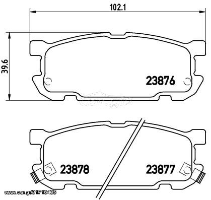 Σετ τακάκια, δισκόφρενα BREMBO P49030