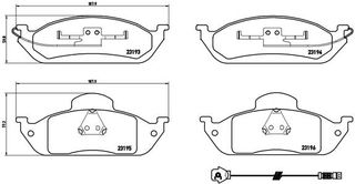 Σετ τακάκια, δισκόφρενα BREMBO P50039