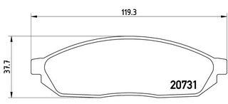 Σετ τακάκια, δισκόφρενα BREMBO P59007