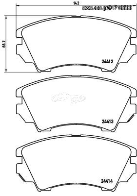 Σετ τακάκια, δισκόφρενα BREMBO P59055